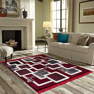 Buy Zesture Premium Flat Weave Abstract Collection Chenille Living Room ...