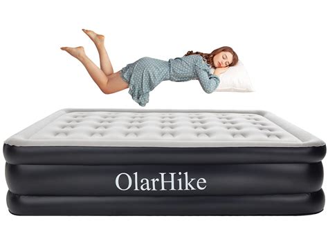 OlarHike Inflatable Queen Air Mattress with Built in Pump,18"Elevated ...