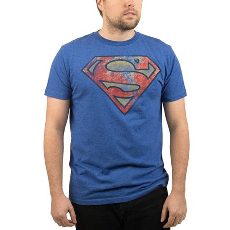 DC Superman Vintage Logo Faded Men's Tee Shirt Adult | Radar Toys