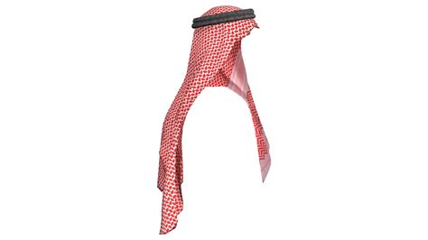 3D model Traditional Arab Head Wrap Scarf Cap Kafiya Keffiyeh Hijab VR ...