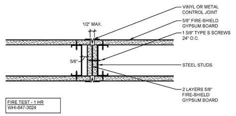 Gypsum Board Wall Control Joint Spacing at Brittany Cray blog