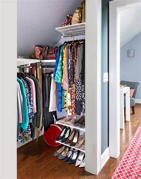 Slanted Ceiling Closet Organizer Ideas | Shelly Lighting
