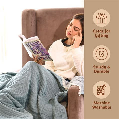 50 X 60" Gauze Throws 100% Cotton 4-Layer - Teal Blue & Gray ...