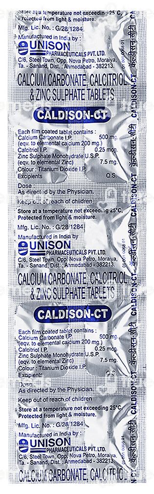 Caldison Ct 500 Mg/0.25mcg/7.5mg | Order Caldison Ct 500 Mg/0.25mcg/7 ...
