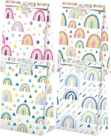 Boho Rainbow Party Favors Candy Bags with Stickers - | Ubuy India