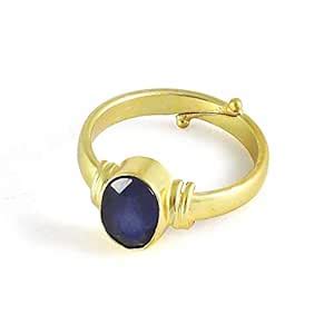 Kabeer Sales 9.25 Ratti 8.60 Carat Adjustable Neelam Blue Sapphire ...