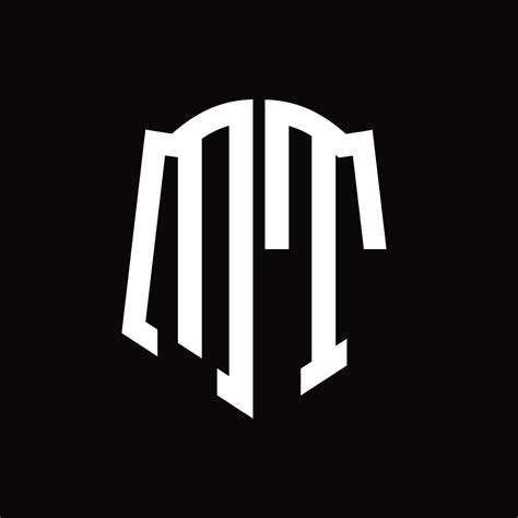MT Logo monogram with shield shape ribbon design template 16569539 ...