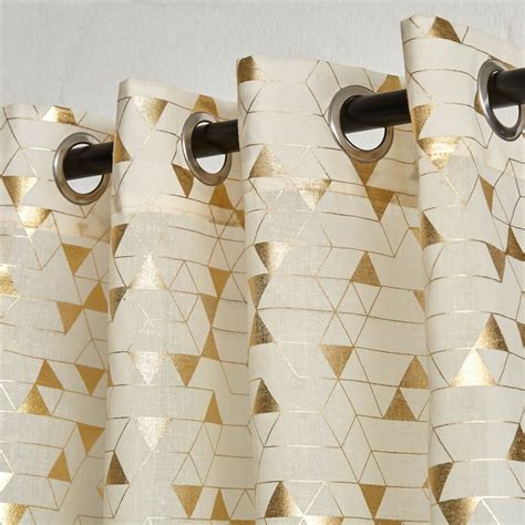 Buy Anderson Mayfly Set of 2 Foil Print Light Filtering Window Curtains ...