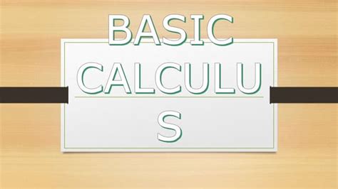 Image result for Basic Calculus Lessons