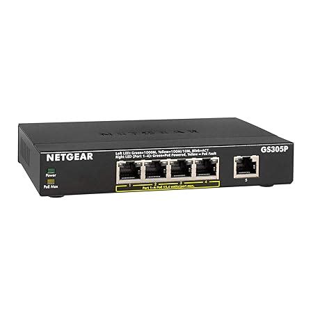Netgear GS305P 5 Port Gigabit PoE Switch Latest Version - Buy Netgear ...