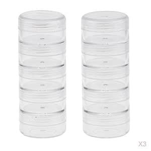 TRENDYNEST® 6 Set 5 Layers Stackable Interlocking Screw Containers ...
