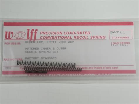 54711 Wolff LCP 380 11LB Recoil Spring Factory Standard – Accurate Arms ...