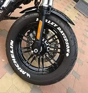TYRE DÉCOR Customised Permanent Rubber Tyre 3D Stickers for Bike Harley ...