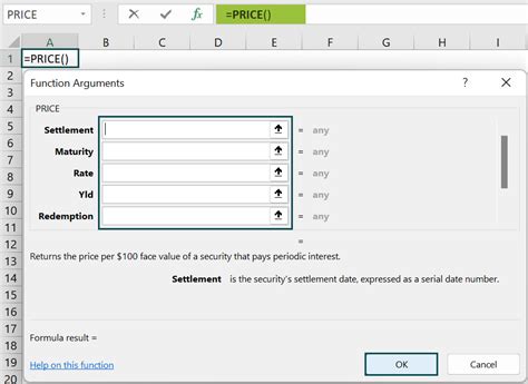 Stock Price Function Excel 的图像结果