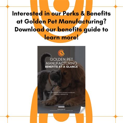 #perks #benefits | Golden Pet Manufacturing®
