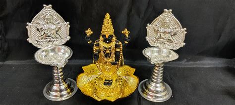 24kr Gold Coated Balaji Trendy Set With Diya – Silver Giftry