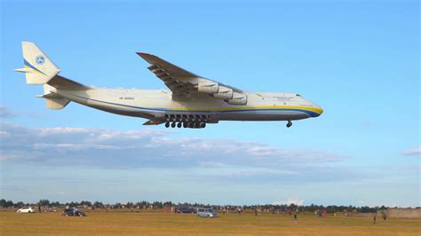 The plane Antonov 225 AN-225 Mriya fly, the biggest airplane in the ...
