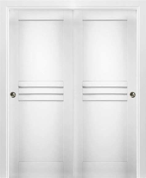Buy Sliding Closet Bypass Doors 36 x 96 inches/Mela 7444 White Silk ...