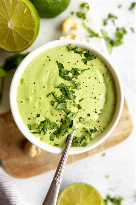 Cilantro Lime Cashew Crema - Eat With Clarity