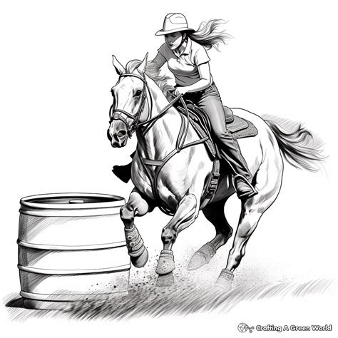 Barrel Racing Kleurplaten