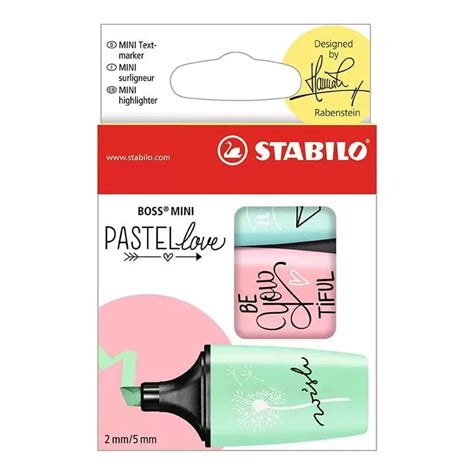 Boss Mini Pastel Love Highlighter - SCOOBOO - Stabilo