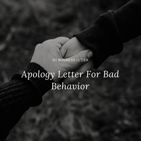 Apology Letter For Bad Behavior