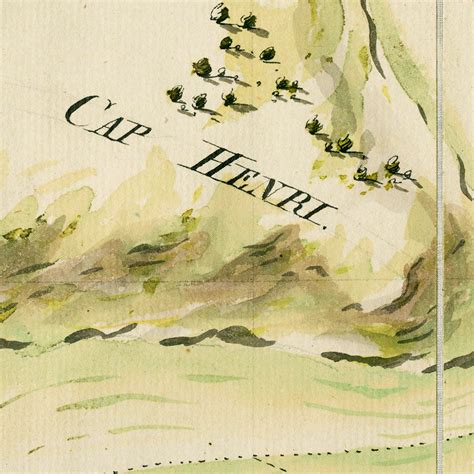 Chesapeake Bay, 1781 French Navy Map of the Battle of the Capes, Revol