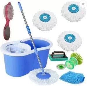 MAGICBUYS Combo Premium Classic Spin Bucket Mop with 3 Refill and ...