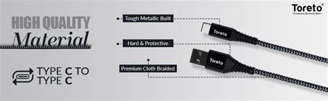 Toreto Type C to Type C Data Cable for Mac Book, Type C Devices Zippy 3 ...