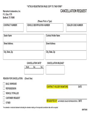 Warrantech Cancellation Form - Fill and Sign Printable Template Online