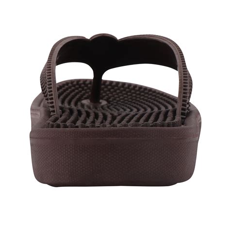 Buy DzVR Unisex Brown Acupressure Health Care Rubber Flip Flops Online ...