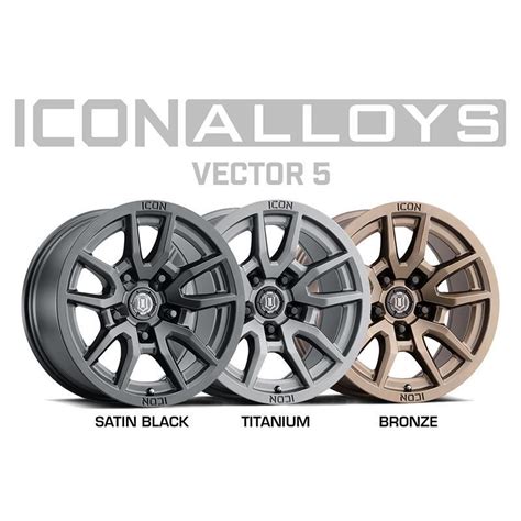 (取り寄せ対応！) ICON Alloys Vector5 17in ホイール(サテンブラック/マットブロンズ/タイタ二ウム) | トヨタ ...