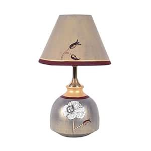 Silver Luster Terracotta Table Lampshade (8x8x14) : Amazon.in: Home ...