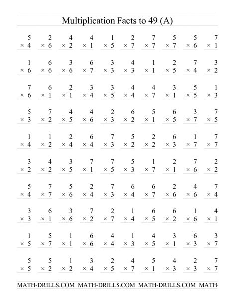 Image result for Math Multiplication Worksheets 100 Problems