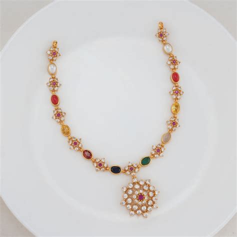 Gold Plated Navaratna Jewellery Online | 92.5 Gold Plated Silver ...