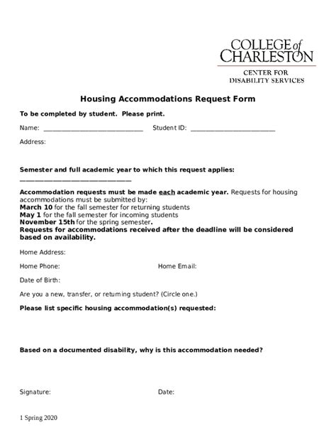 Student Request for Accessible Residential ... - disabilityservices ...