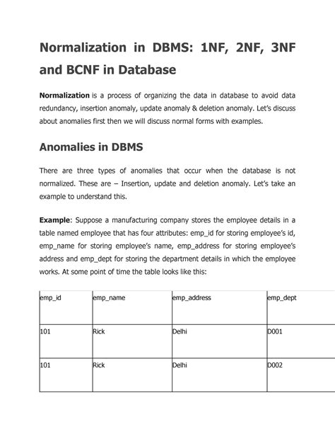 3NF Database Normalization 的图像结果