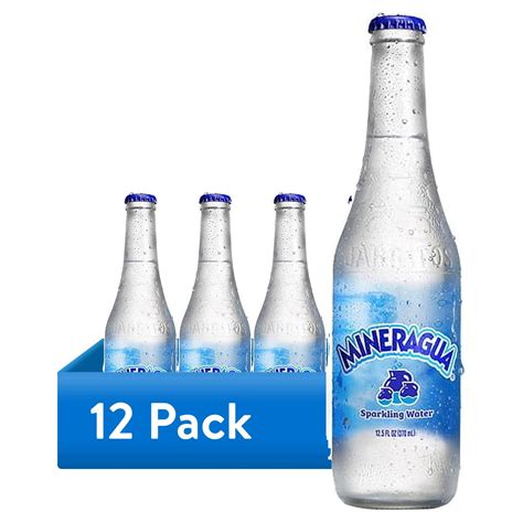 (12 pack) Jarritos Mineragua Sparkling Water, 12.5 fl oz Glass Bottle ...