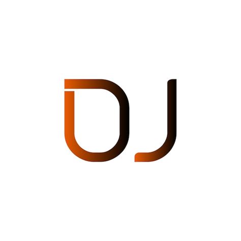 DJ 로고 디자인 | 프리미엄 벡터