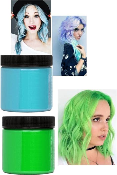 REIMICHI Temporary Color and Styling Green k & Sky Blue Hair Wax Hair ...