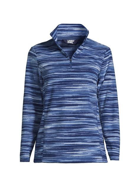 Lands' End Women's Fleece Quarter Zip Pullover - Walmart.com