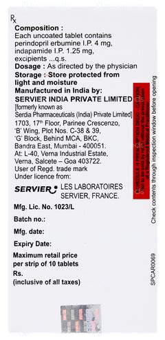 Coversyl Plus Tablet: Uses, Side Effects, Price & Substitutes