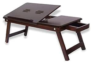 vudy Wood Study Table Adjustable Foldable Kids Reading Utility Table ...