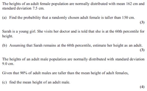Image result for Normal Distribution Exam Questions