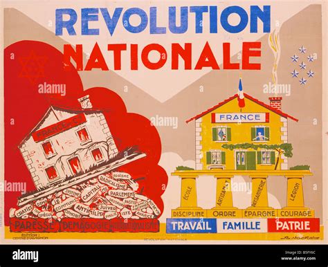 Affiche de propagande par le gouvernement de Vichy Photo Stock - Alamy
