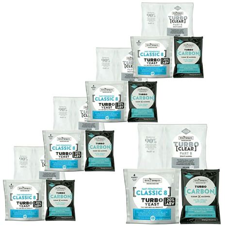 Buy 5X Still Spirits Classic 8 20% ABV Turbo Yeast, TurboClear, Liquid ...