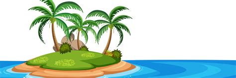 Isolated island on white background 694403 Vector Art at Vecteezy