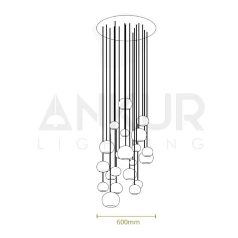 ANKUR PENTA GLO CONTEMPORARY DOUBLE HEIGHT GLASS CHANDELIER at the ...