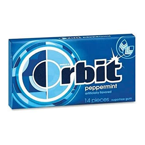 Buy Orbit Sugar free Gum Peppermint Flavour, 14 Count | 19 Minutes ...