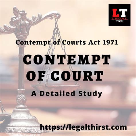 Contempt of Court Act: A Detailed Study - By Akarsh Tripathi - Legal ...